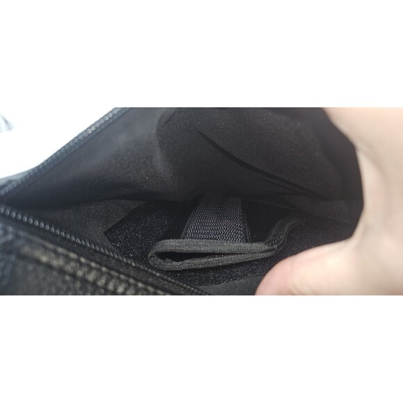 Gun Tote'n Mamas Cargo Pocket Black Leather Conceal Carry Tote Bag Turn Locks - Picture 3 of 16